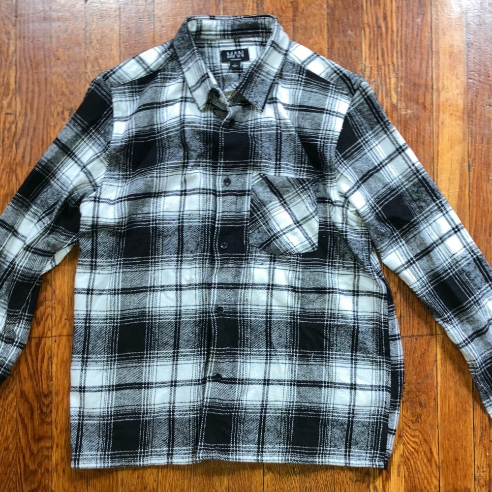 Mavi Men's Black and White Plaid Jacket